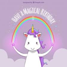 Download Birthday Card With Unicorn And Hand Drawn Clouds For Free Immagini Di Unicorno Citazioni Unicorno Unicorno Arcobaleno
