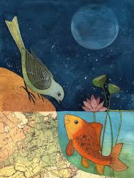 A Fish And A Bird Can Fall In Love But Where Will They Build Their Nest Bird Art Art Fish Art