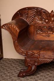 Gado gado fine indonesian furniture. Indonesian Teak Settee With Detailed Carvings From Jakarta 19th Century At 1stdibs