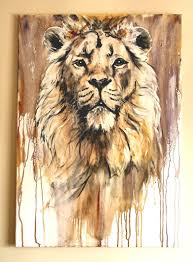 Lion Chandra Original Acrylic Painting Animal Painting By Geoff Dawson Animal Paintings Acrylic Lion Painting Lion Art
