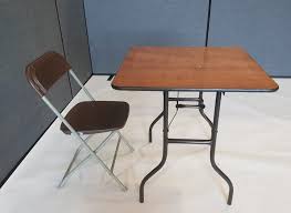 Check spelling or type a new query. 2 6 Wood Square Table And Brown Folding Chair Set Be Furniture Hire