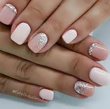 This chic look would be great for just about everything, including an everyday go to design. Hottest Nail Designs Best Nail Art Designs Short Nails Weddingnails Cute Gel Nails Short Acrylic Nails Bride Nails