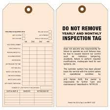 This page presents an overview of the inspection process for texas cosmetology schools, including information on what criteria our inspectors will look for. Tags 4 Less Custom Fire Sprinkler Inspection Tags Maintenance Record Tag Quarterly Yearly Monthly 100 Per Order Choose Color On Customization 3 3 4 X 7 1 2 Amazon Com Industrial Scientific