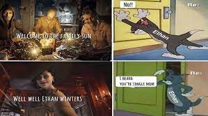Lady dimitrescu and her daughters. Resident Evil 8 10 Hilarious Lady Dimitrescu Memes Game Rant