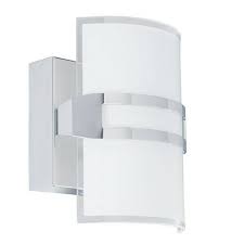 Kichler Deauville 1 Light Chrome Modern Vanity Light Sconce Led Glass Shade For Sale Online