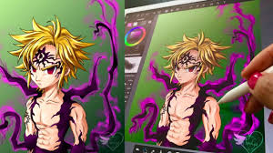 The sin of wrath sighed in discontent despite the nonchalant smile donning his features. Speed Drawing Meliodas Seven Deadly Sins Manga Fan Art Facile Papier Crayon Ipad Youtube
