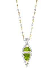 Peridot Pretty Peridot Jewelry Heart Necklace Diamond Pendant Necklace