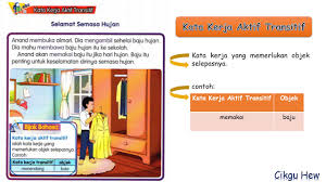 Buku panduan kosa kata bahasa panduan kosa. Kata Kerja Aktif Transitif Tahun 2 Youtube