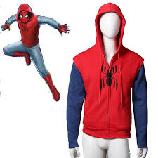 Click To Buy Cosplaydiy Hot Movie Spider Man Homecoming Hoodie Cosplay Costume Cotton Sweater Men S Hooded Spider Nerd Shirts Sleeveless Hoodie Spiderman