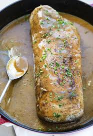 Get pork tenderloins with homemade adobo sauce recipe from food network deselect all 4 dried ancho chiles 6 dried guajillo chiles 1/4 cup plus 2 tablespoons minced onion, divided 2 1/4 tablespoons minced garlic, divided salt sugar 1/2 teasp. Roasted Pork Loin With Gravy I Am Homesteader