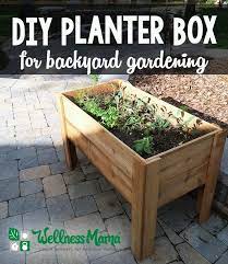 How To Make A Planter Box For Easy Backyard Gardening Diy Planter Box Tutorial Garden Boxes Diy Backyard Garden Diy Diy Planters