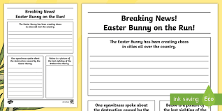 Check out our easter writing paper selection for the very best in unique or custom, handmade pieces from our shops. Easter Bunny Newspaper Article Template Writing Activity