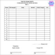 Daftar hadir rapat bpd adalah daftar hadir atau absensi khusus untuk kegiatan rapat/sidang/forum musyawarah desa yang diadakan oleh badan permusyawaratan desa (bpd). Daftar Hadir Rapat Uks Sd Selalu Belajar