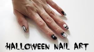 A matte style like this one is truly remarkable. 5 Halloween Nail Art Designs Easy Black White Nail Tutorial Youtube