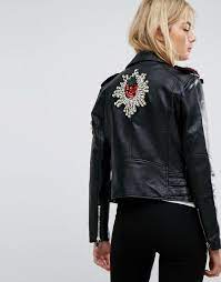 Mango Embellished Faux Leather Jacket Black Latest Fashion Clothes All Black Fashion Fashion
