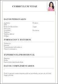 Logo abaixo você vai poder baixar alguns modelos de currículo em word… Curriculum Vitae Basico Para Descargar Hacer Curriculum Formato De Curriculum Vitae Plantillas Curriculum