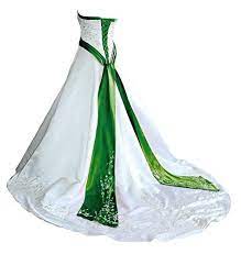 Wenn sie eine kurze brautkleider liegen voll im trend. Faironly D638 Frauen Tragerlose Satin Hochzeitskleider Brautkleider X Large Weiss Grun Dresses Ball Gown Ball Gown Wedding Dress Embroidery Wedding Dress
