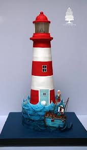 Nautical Lighthouse Cake Lighthouse Cake Cool Birthday Cakes Boy Birthday Cake