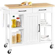 Check spelling or type a new query. Amazon Com Qcen Kitchen Island Cart White Kitchen Rolling Microwave Cart With Storage Wood Cabinet Handle Rack Drawer Home Style 41 3l X 18 9w X 35h Kitchen Islands Carts