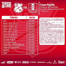 El 'poderoso' se quedó con el triunfo sobre el 'blanco blanco'; Precios De Boleteria Para El Partido De Copa Aguila Entre Medellin Y Once Caldas Minuto30 Com