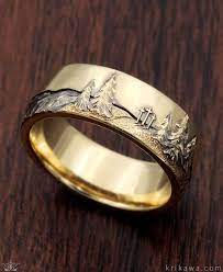 Mountain Wedding Bands Krikawa Mens Wedding Rings Mountain Wedding Ring Unique Engagement Rings