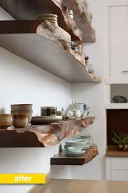 Love These Shelves These Raw Edge Wood Shelves Were Constructed From A Gorgeous And Very Old Piece Of Natural Home Decor Home Decor Accessories Live Edge Wood