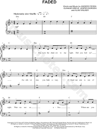 Collection of 101 piano pieces, freely available on the internet, for beginners. Alan Walker Faded Sheet Music Easy Piano In F Major Download Print Sku Mn0172573