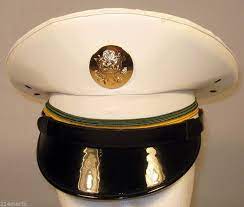 Us Army Military Police Mp Enlisted Service Dress Whites Hat Cap 6 3 8 Or 51 Military Police Army Military Military Police Army