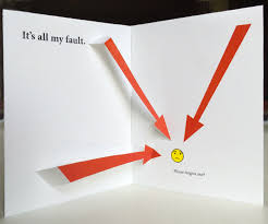 A successful apology can turn a negative experience into a positive one, an upset customer into a loyal one, and a bad reputation into a great one. Mea Culpa Pop Up Apology Card