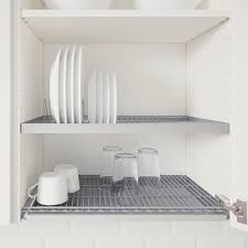 Wall storage including hanging baskets kitchen racks and shelves are great way to. Utrusta Dish Drainer For Wall Cabinet 60x35 Cm Ikea