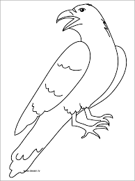 To print the coloring page: Printable Raven Coloring Page Coloringbay