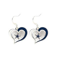Dallas Cowboys Heart And Star Earrings Dallas Cowboys Pro Shop Dallas Cowboys Jewelry Dallas Cowboys Attire Dallas Cowboys Pro Shop