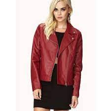 Forever 21 Red Pu Leather Moto Jacket S Red Leather Jackets Women Leather Jacket Leather Jackets Women