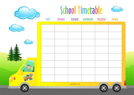 School Timetable 123 Kids Fun Apps School Timetable Preschool Weather Chart Kids Planner