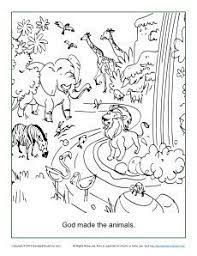 They show scenes of all the animals god made. God Made The Animals Coloring Page Sunday School Coloring Pages Animal Coloring Pages Creation Coloring Pages