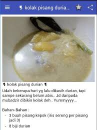 Buat kolak ketan durian yuk! Resep Kolak Pisang Sederhana For Android Apk Download