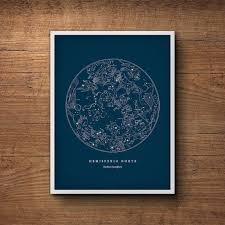 Star Map Print Northern Hemisphere Star Chart
