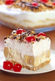 No Bake Banana Split Dessert Sugar Apron Recipe Banana Split Dessert Banana Split Dessert Recipes Desserts