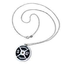 Large 45lb Weight Plate Necklace Iron Strong Jewelry
