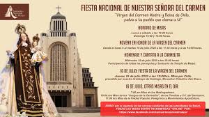 Jul 16, 2021 · virgen del carmen siempre reina, siempre madre, imploramos tu ayuda en estos momentos difíciles, protégenos en vida, asístenos en la agonía y sálvanos cuando hayamos dejado para siempre este mundo. Celebracion De La Virgen Del Carmen En El Santuario De Maipu San Pablo Chile