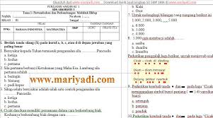 Download Soal Ph Uh Kelas 3 Sd Mi Kurikulum 2013 Tema 1 Subtema 1 Ciri Ciri Makhluk Hidup Mariyadi Com