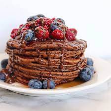 vegan chocolate protein pancakes protein pfannkuchen essen susses fruhstuck
