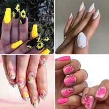 This next idea features vibrant dark pink to light pink ombre with two glitter accent. 125 Cute Summer Nail Designs Colorful Ideas Trends Art 2021