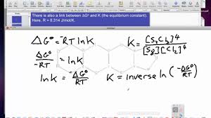 The units of the terms in the mass action expression for k eq must be atm for gases and molarity for concentrations of dissolved species. Calculating K From Delta G Equilibrium Constant Youtube