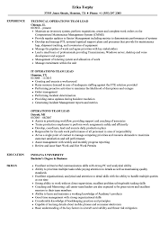 Operations Team Lead Resume Samples Velvet Jobs