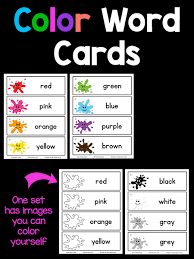Color Word Cards Word Cards Word Wall Cards Color Words Kindergarten