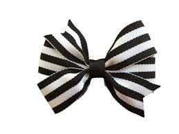Black And White Striped Ribbon Bow Black White Striped Hair Bow By Browneyedbowtique On Etsy 4 00 Black Hair Accessories Black Hair Bows White Hair Bows