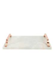 Luxury rose gold tray/ decorative tray/ rose gold leaf tray/ serving tray/ snack tray/ vanity tray/ resin tray with handles/ crystal handles mimisakodesigns $ 36.88. Rectangle White Marble Rose Gold Tray