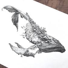 Illustration By Custombysophy Blackworknow If You Would Like To Be Featured Submissions Busine Black And White Illustration Sea Illustration Whale Tattoos