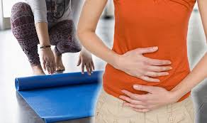 Apanasana or wind relieving pose. Stomach Bloating Prevent Trapped Wind With These Exercises Express Co Uk